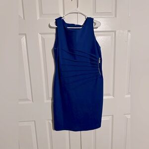 Elegant Blue Sleeveless Dress